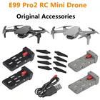 Аккумулятор для дрона E99 PRO 2, 3,7 в, 1800 мАч, лопасть пропеллера, зарядный USB-кабель, запасные части для дрона E99, оригинальные аксессуары
