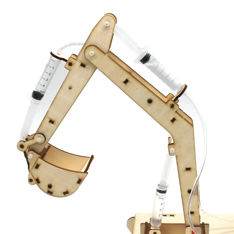 Деревянная гидравлическая модель экскаватора детские игрушки развитие интереса