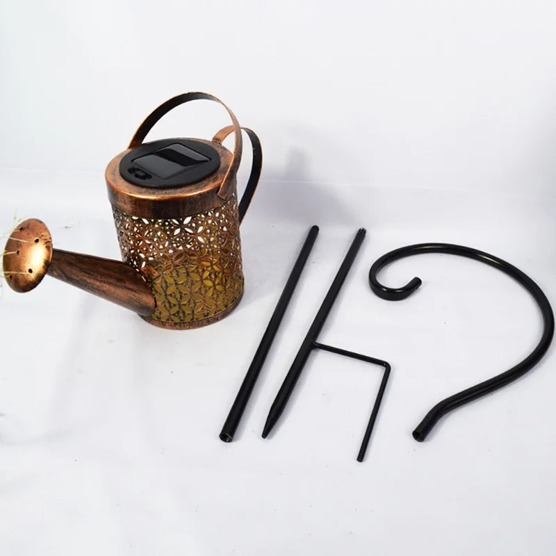 

Solar Powered Lamp Watering Can Shape LED Outdoor Energy-saving Lamps Home Doorsteps Garden Decoration Holiday Celebration.