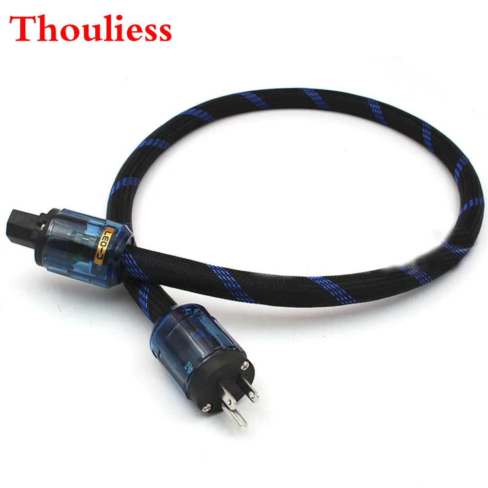 

Thouliess HIFI Hi-End US Schuko Power Cable EU Power Cord with EU/US Plug Mains Power Cable Audiophile EU US AC Power Cable