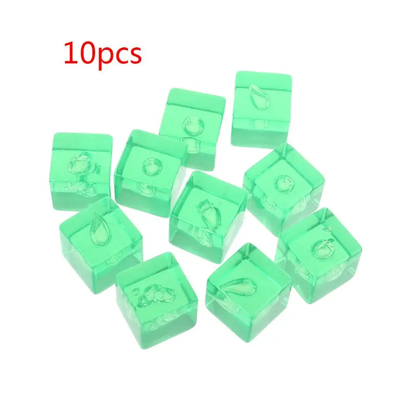 

10pcs/set Bubble Green Polyhedral Dices Beads Blank Desktop Table Board Role Playing Games