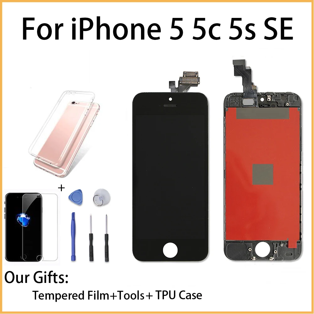 ЖК экраны для мобильного телефона iPhone 5 5c 5s SE 3D сенсорный экран Замена дисплей без