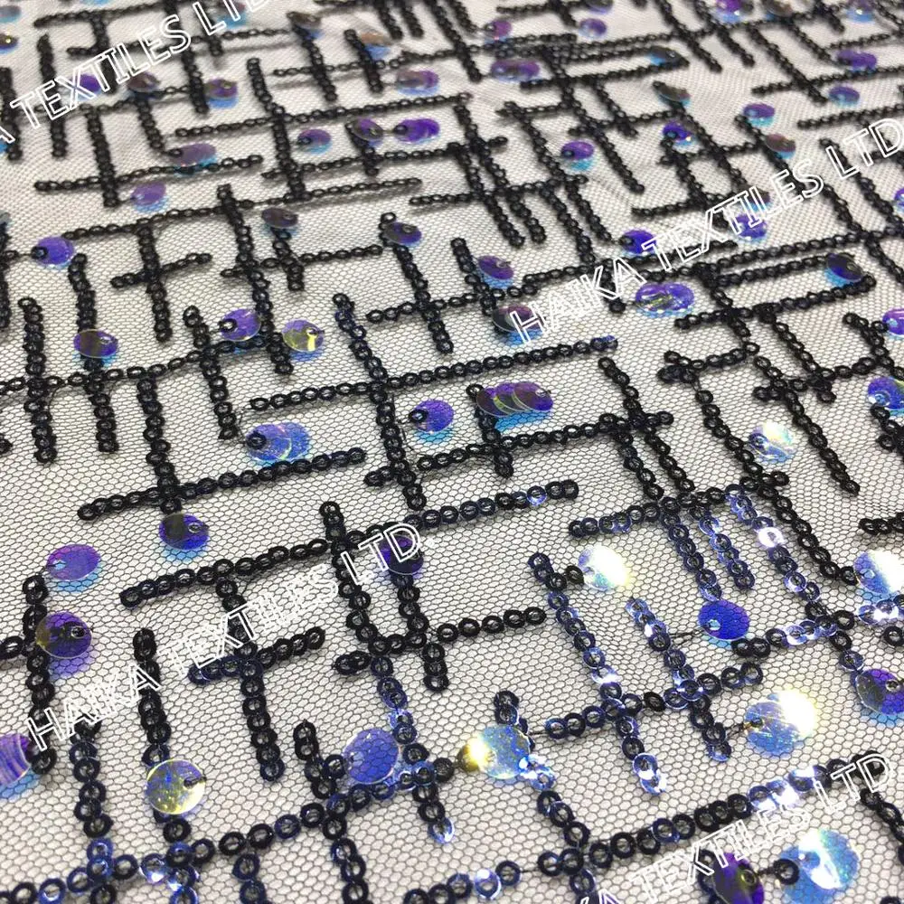 HK-S-108553 лабиринт из полиэстера, фатиновое нарядное база 3 мм + 5 мм с украшением в виде кристаллов, расшитый пайетками ткань от AliExpress RU&CIS NEW