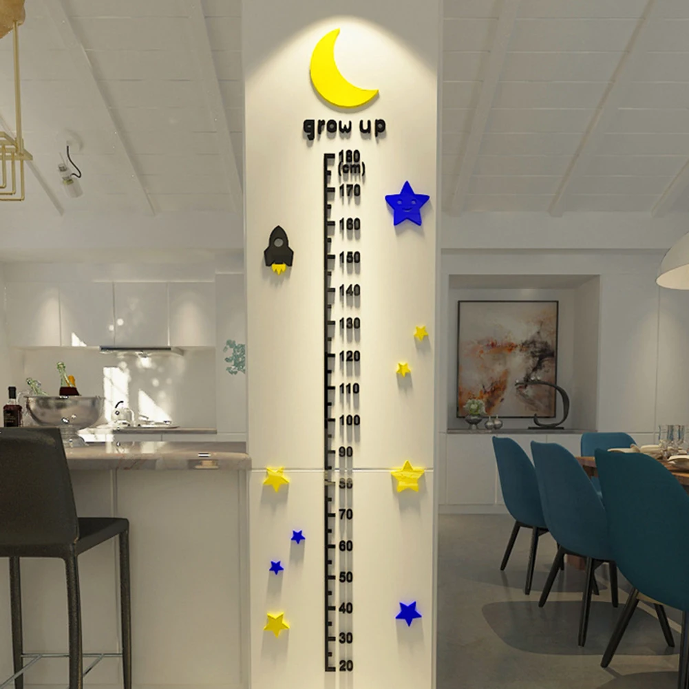 Прочные акриловые милые Мультяшные инструменты для измерения высоты Луна Звезда