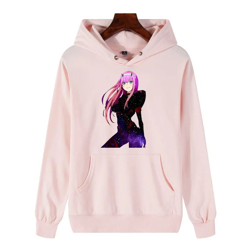 m9364 Pink Мужские толстовки унисекс с капюшоном с принтом «Дарлинг в франксе» Zero Two Waifu, забавная уличная одежда для мужчин, Аниме Манга, толстовка с капюшоном - Цвет: m9364 Pink