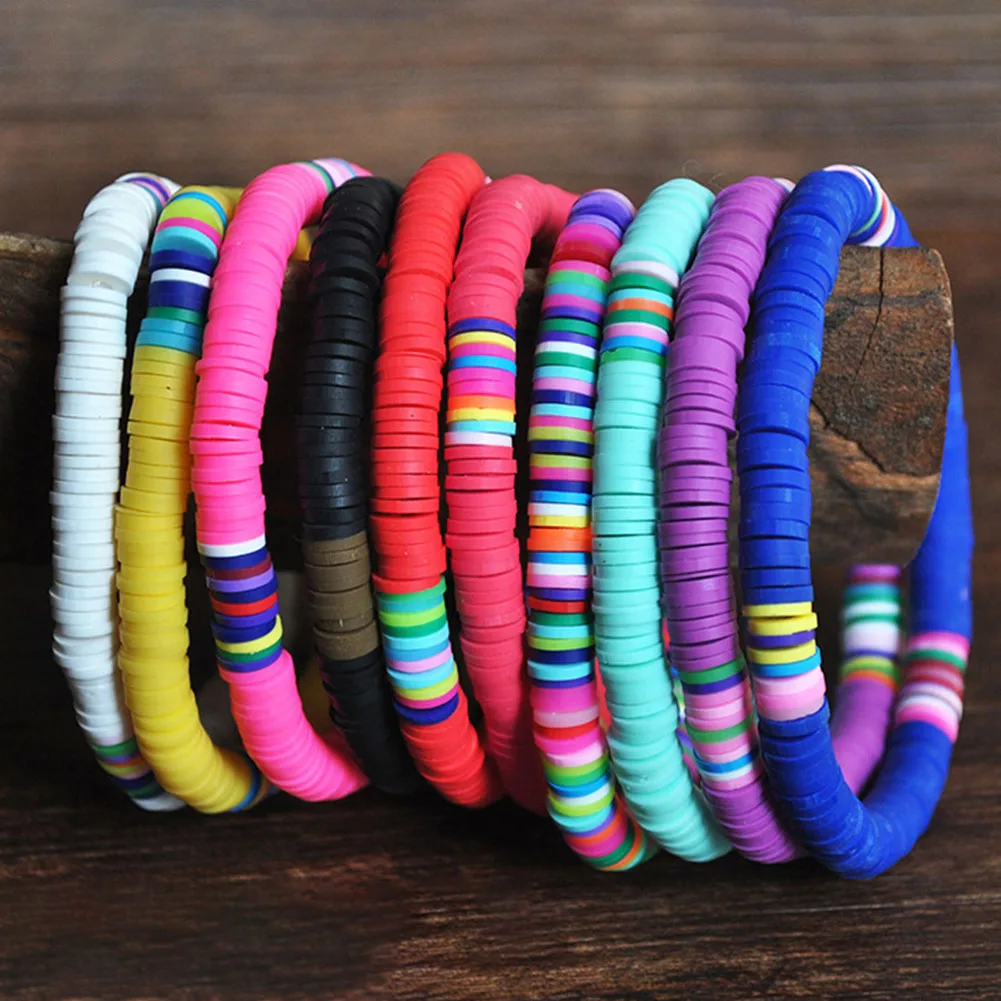 

Women Boho Bracelets 5/7Pcs Wristband Fashion Rope Wrap Cuff Bangle Clay String Beads Bracelets Women Jewelry Accessories
