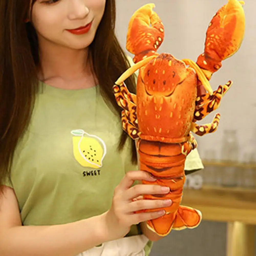 Плюшевая игрушка-лобстер с трехмерным лицом переносная пушистая супер мягкая