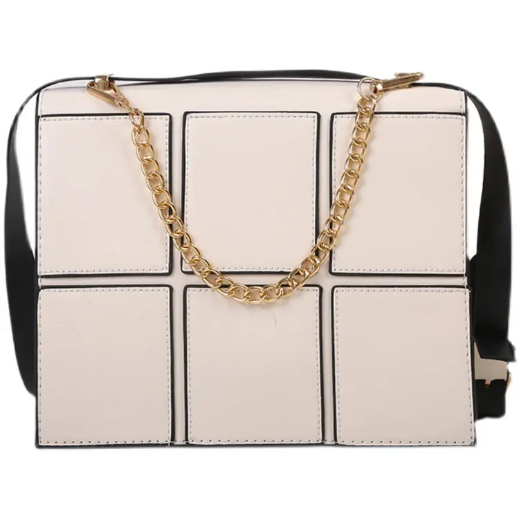 

Chain Crossbody Bag for Women Brand Design Fashion Thread Flap 2021 New Shoulder Handbags High Quality PU Leather Totes S4
