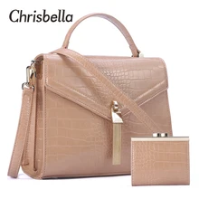 CHRISBELLA Fashion Women Handbags Leather Shoulder Bags Mini Purse Bag Set Large Capacity PU Leather Crossbody Bag Female Bolsos