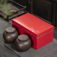 vintage ceramic tea box simple fashion seal with cover gift box packaging storage box boite rangement tea organizer ec50cy