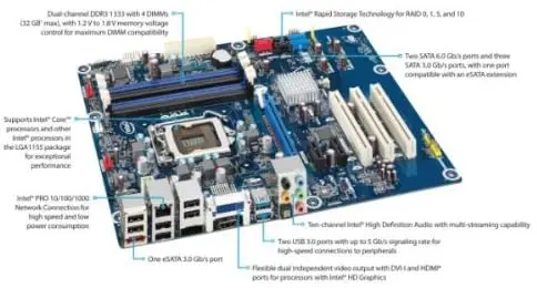 Материнская плата для Intel DH67CL LGA 1155 модель H67 DDR3 32 Гб поддержка процессоров Core i3 i5 i7