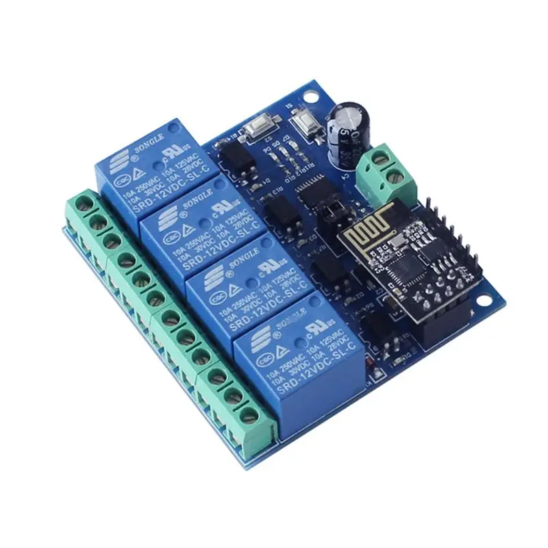DC 12V ESP8266 & ESP-01 WIFI Relay Module Four Channels For Smart Home Intelligent Furniture |