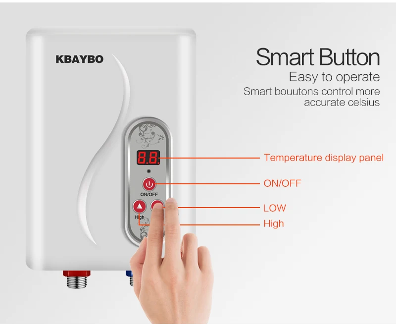 

7000W Instant Electric Tankless Water Heater Instantaneous Water Heater Instant Electric Water Heating fast 3 seconds hot shower