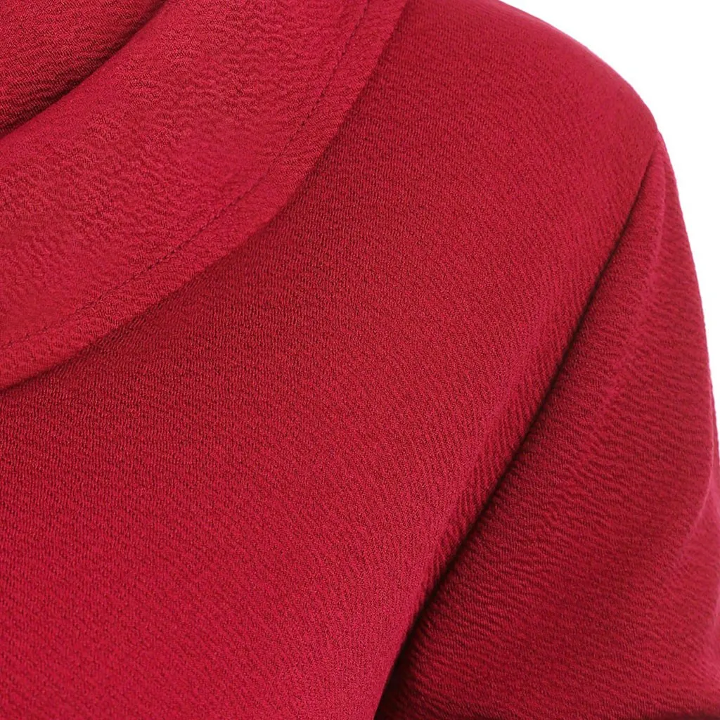 Женский свободный вырез пуговицы Асимметричный топ плюс размер S 2xl осенние