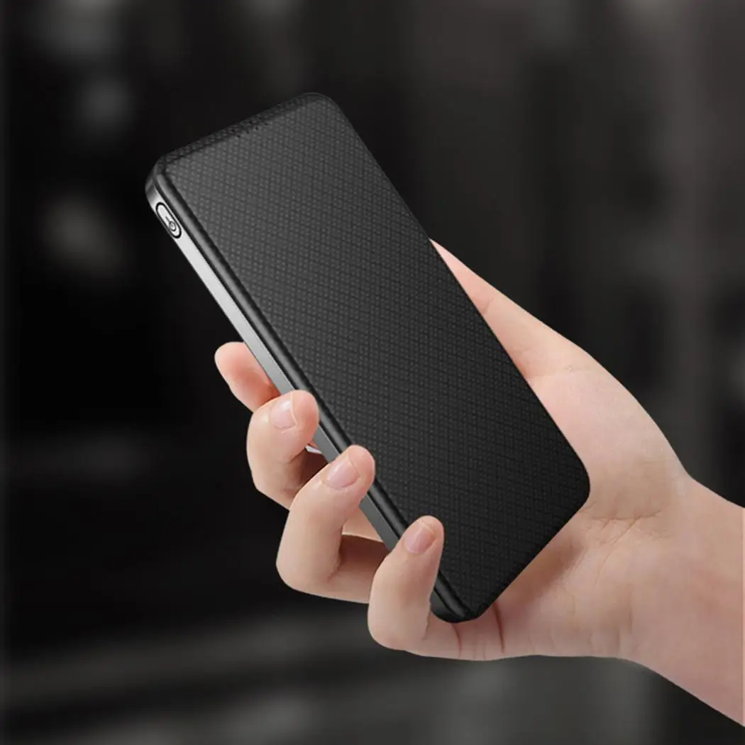 Быстрая зарядка 10000 мАч Внешний аккумулятор ультра тонкий портативный внешний