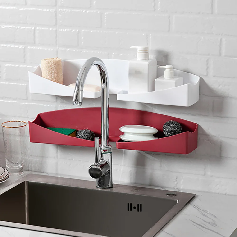 Настенный поддон для ванной и душа без сверления шампуня сушилка органайзер