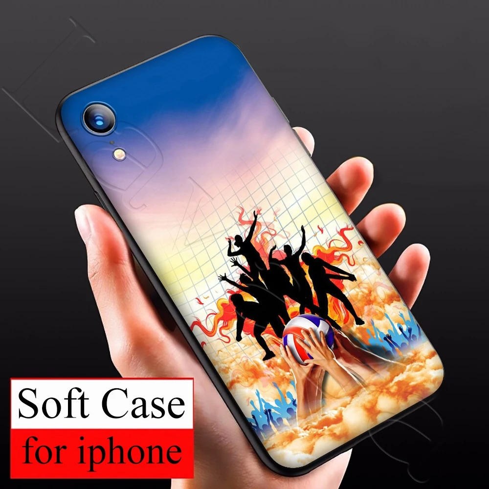 Мягкий чехол из ТПУ Lavaza для волейбола красочный стиль iPhone 12 Mini 11 Pro XS Max XR X 8 7 6 6S Plus 5