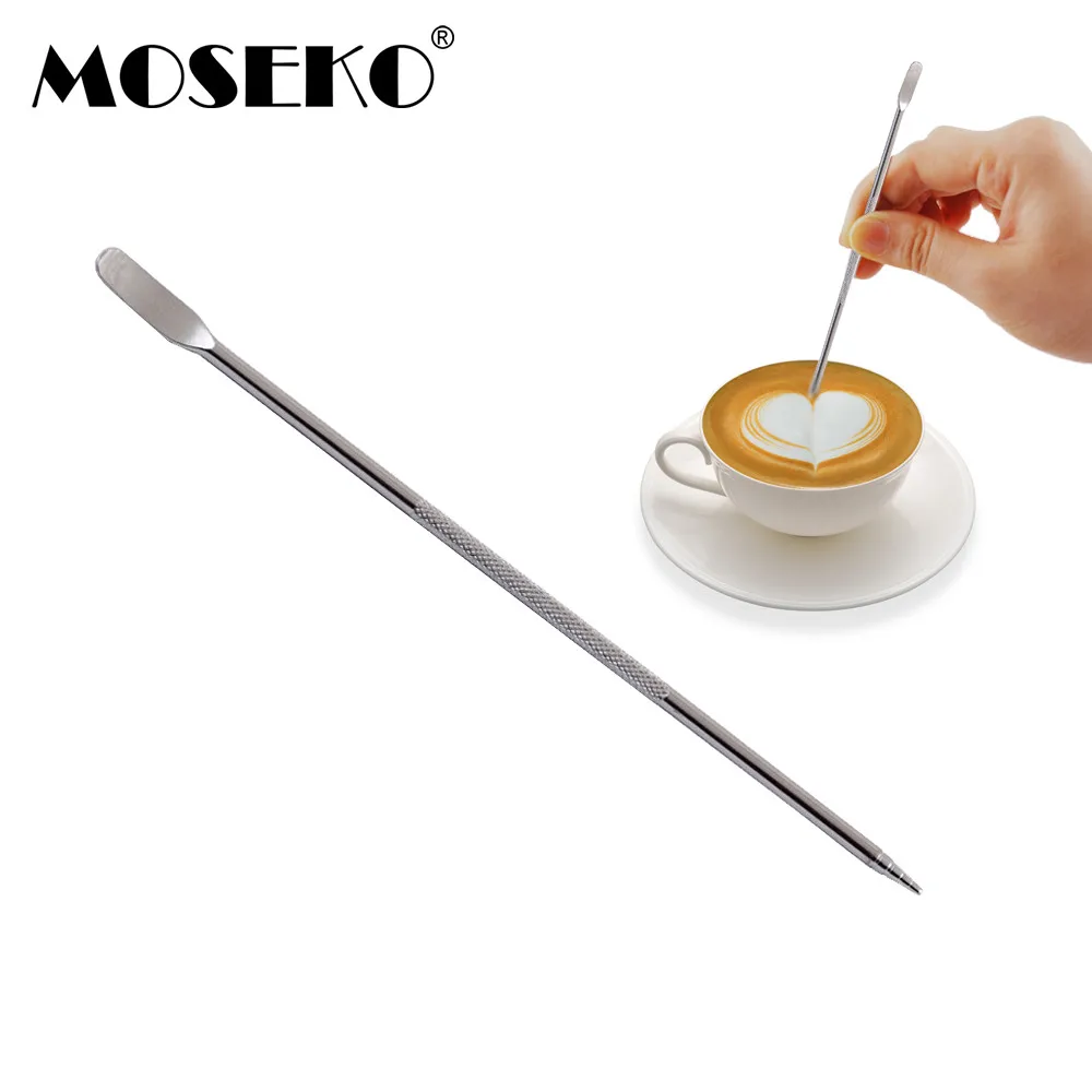 MOSEKO 1 шт. для украшения кофе художественные иголки бариста капучино эспрессо
