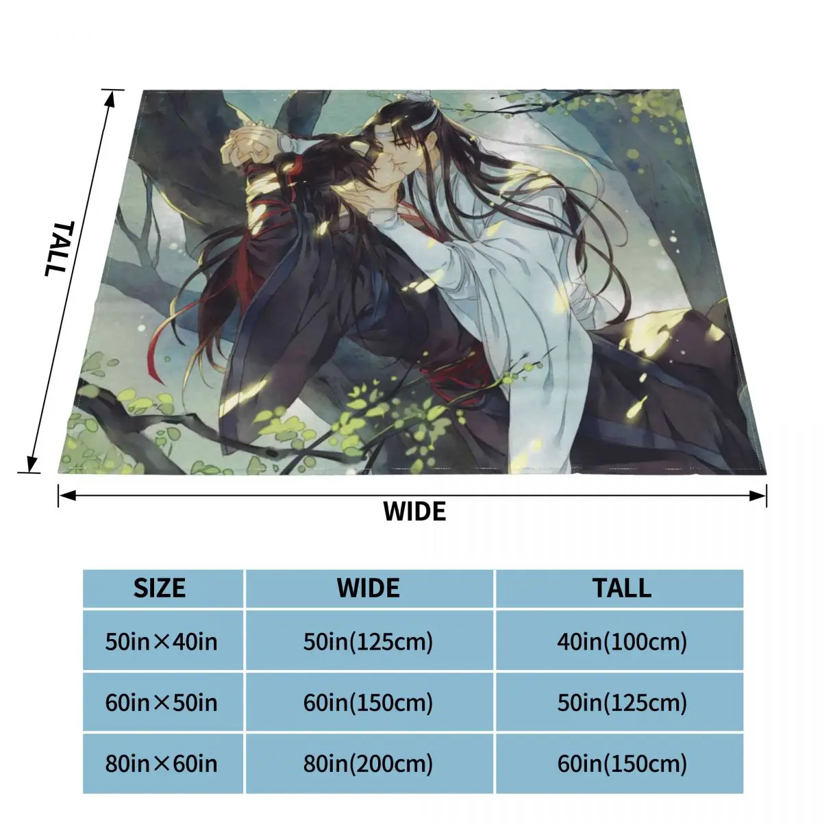Mo Dao Zu Shi Blanket Anime Modern Stitch Super Warm Breathable Flannel Throw Blankets For Bed Bedspread | Дом и сад