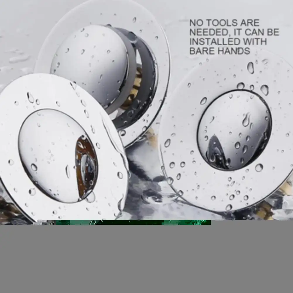 

Universal Wash Basin Bounce Drain Filter Sink Drain Vanity Hair Trap Stopper Catcher Plug Accessories Bathroom Faucet M6O1