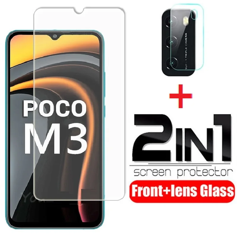

Tempered Glass for Xiaomi Poco M3/Poco X3 NFC Screen Protector Glass+Camera Protective Film for xiaomi Redmi Note 9 Pro 5G Film