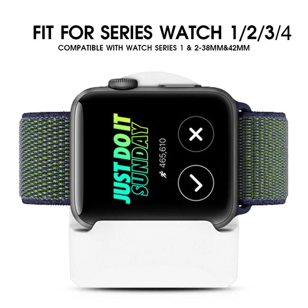 Силиконовый Держатель зарядного устройства док станция для Apple Watch 1 2 3 4 42 мм 38 40 44