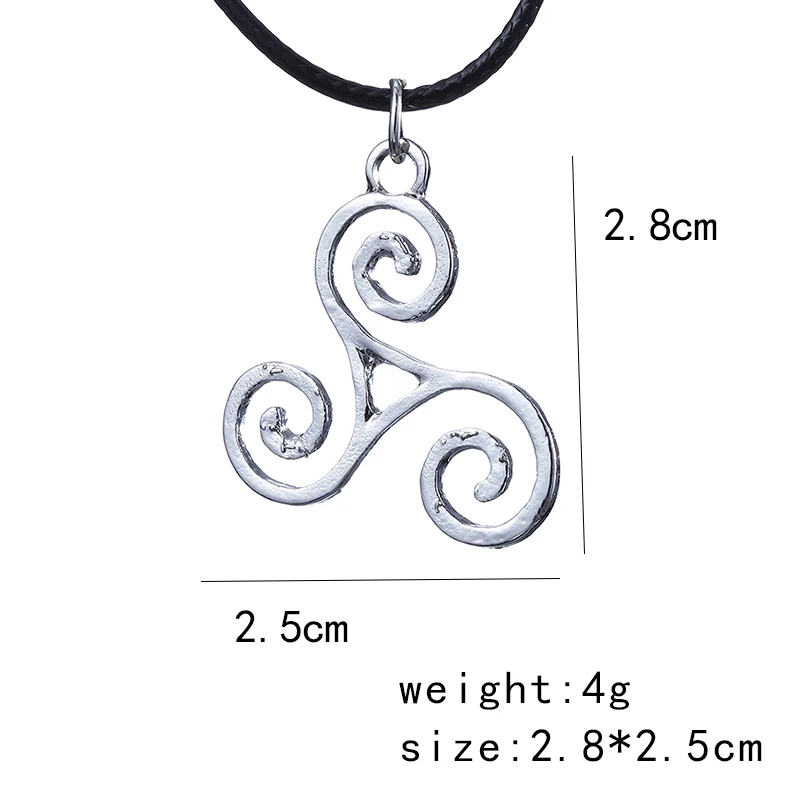 Ожерелье с серебряным шармом ожерелье волком для подростков|triskele necklace|fashion