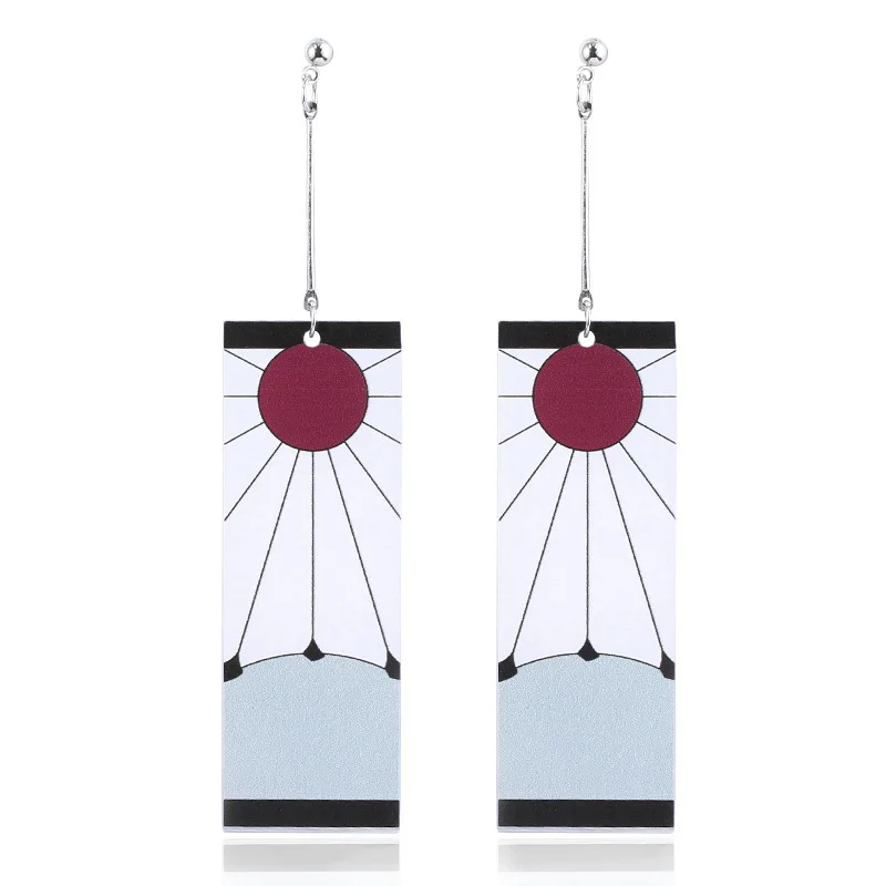

Demon Slayer Kimetsu no Yaiba Acrylic Earrings Tanjiro Anime Two-dimensional Peripheral Earrings Tanjiro Earrings Men Women