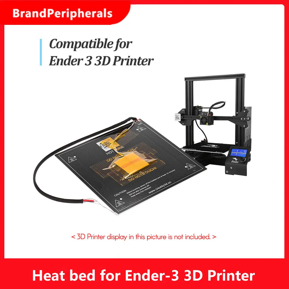 Creality 3D Алюминий MK3 очаг Heatbed платформа с подогревом кабельная линия для Ender-3