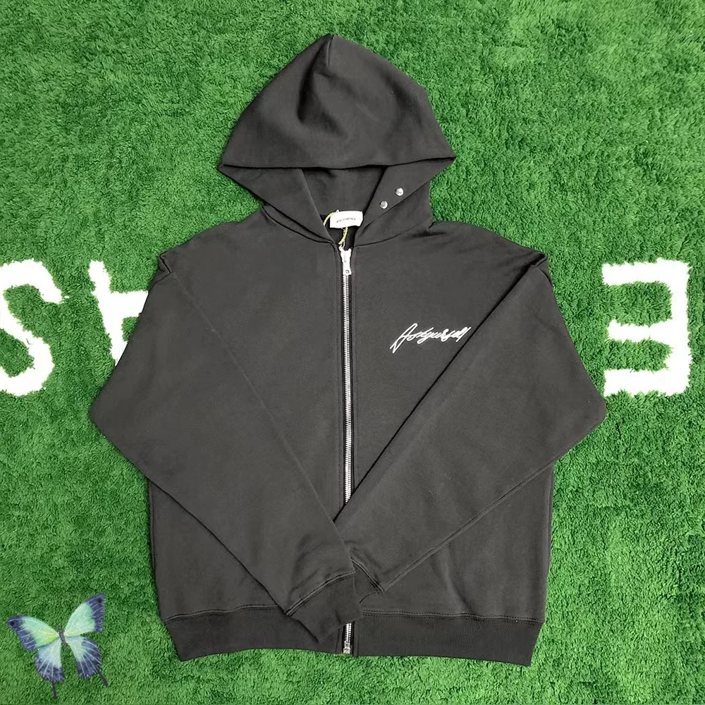 

Askyurself Cardigan Men Women AYS Embroidery Letters Zipper Hoodie Sweatshirts