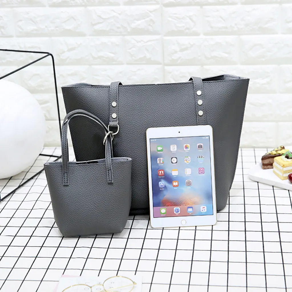 4 шт./компл. Сумки для Для женщин мода новый кожа из четырех частей через плечо