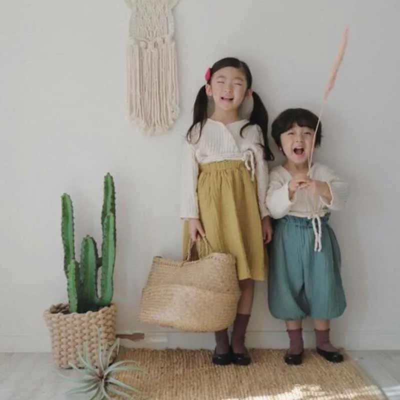 2020 Japan korean Toddler Baby Girl Dress Ruffles Linen Girls Long Sleeve Brand Cotton Princess Autumn Clothes | Детская одежда и