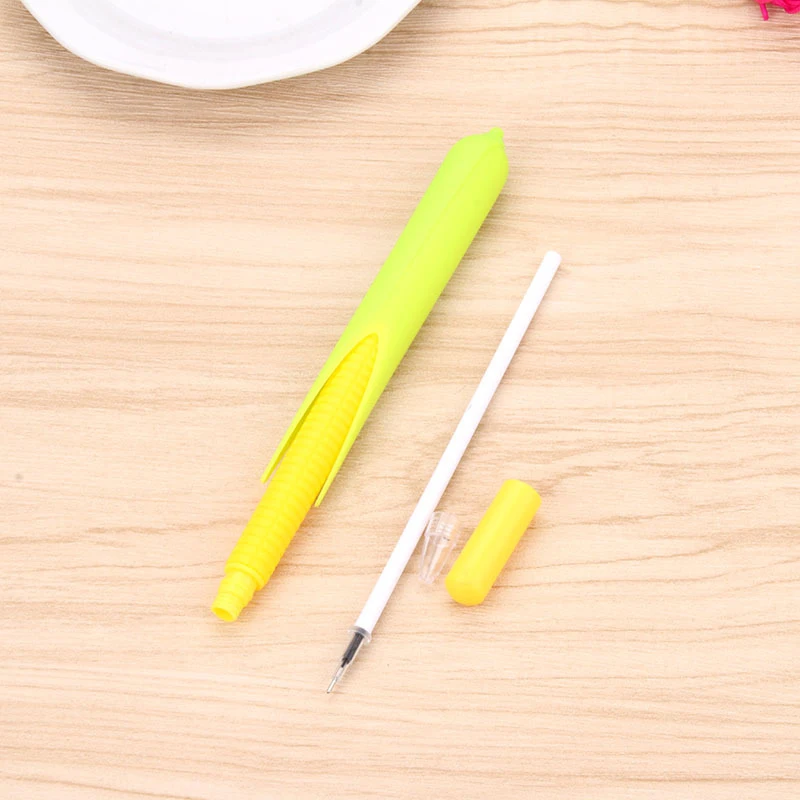 

30pcs/lot 0.38mm Corn Shaped Gel Pen , Cartoon Corn Gel Pen for Kids