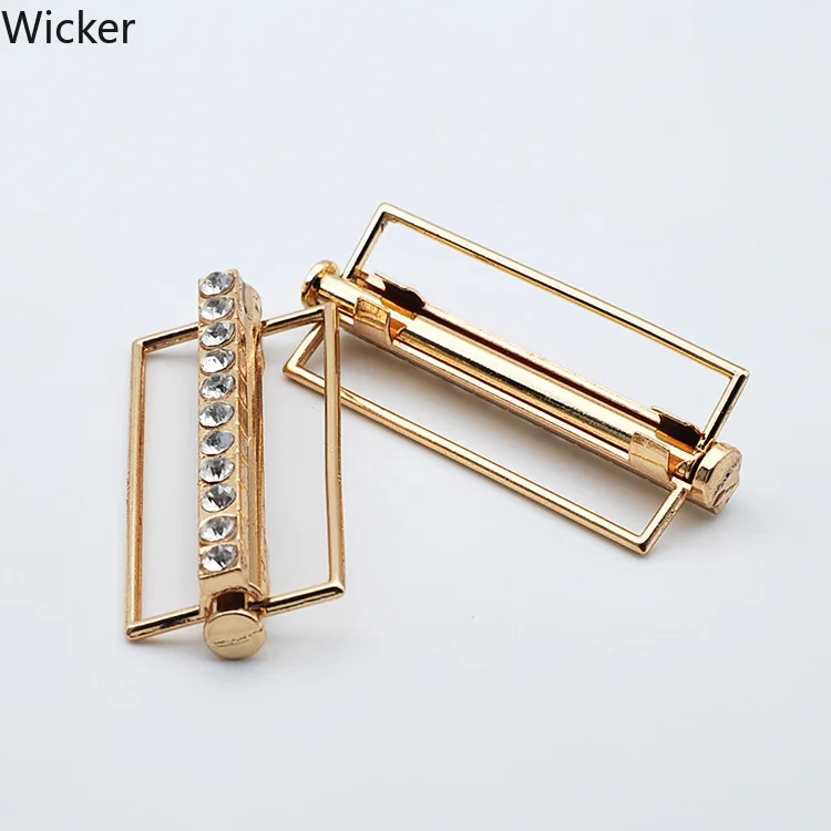 50 мм Стразы украшенные металлической пряжкой для ремня прямоугольные