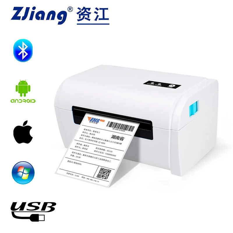 Принтер штрих кода Zijiang термопринтер код QR наклейка машина 20 мм 110 9200|Принтеры| |