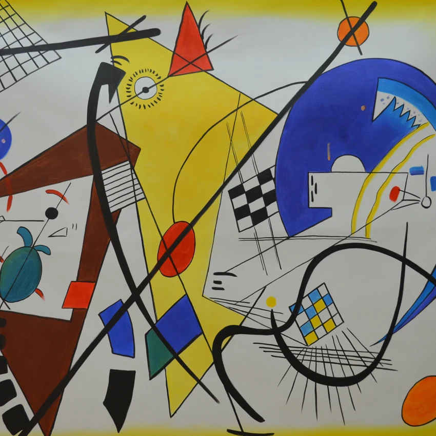 

Handmade Oil Painting repro RUSSIAN ABSTRACT OIL PAINTING - style of Wassily Kandinsky
