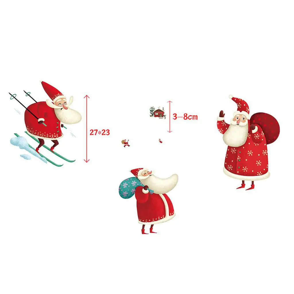 

Happy New Year Santa Claus Wall Window Sticker DIY Decal Self Clings Decor