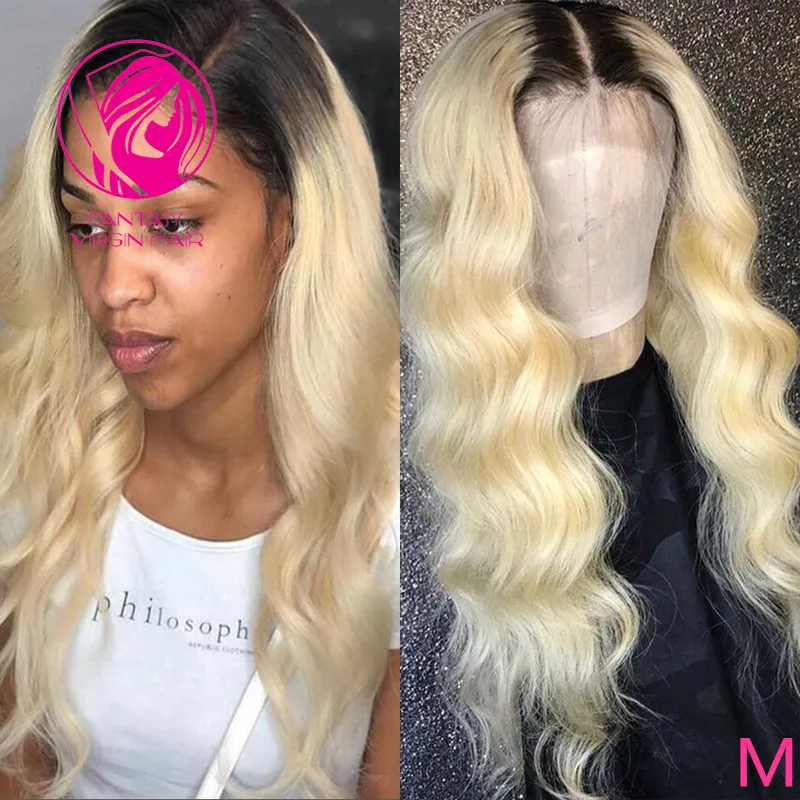 

Ombre 1b/613 Blonde Lace Front Wig Body Wave Human Hair Wigs 13x4/13x6 Brazilian Remy Hair Long Part Wig for Women 150% 180%