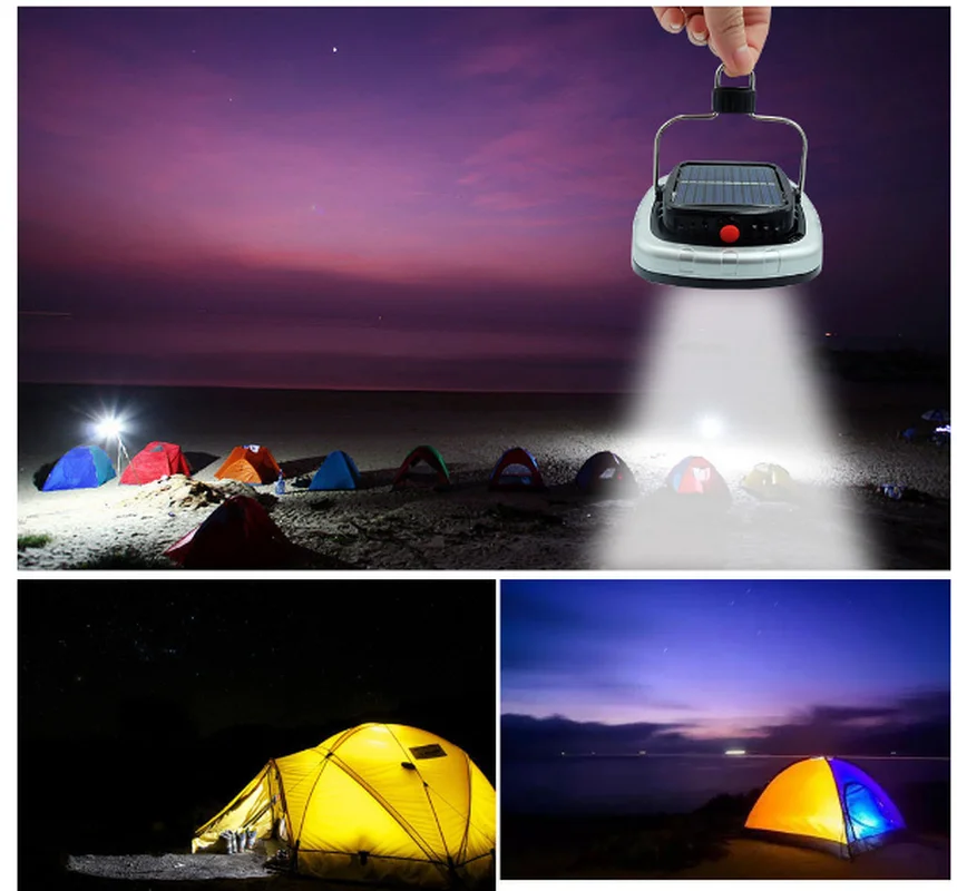 

Portable COB LED Camping Lantern USB Rechargeable Camping Light Super Bright Tent Light Outdoor Camping Lamp USB Solar Lamp