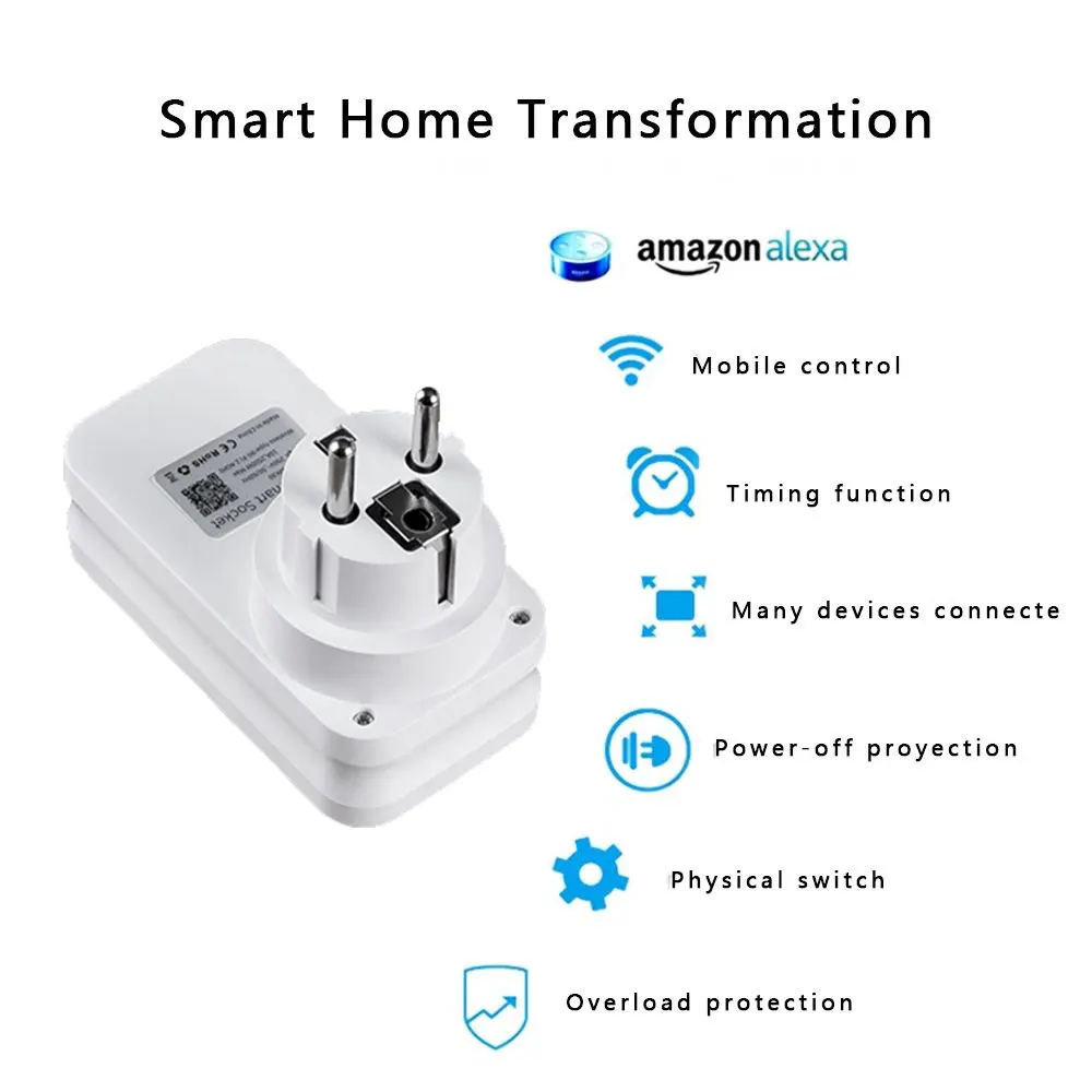 Умная Wi-Fi розетка Timethinker WS2 вилка для Apple Homekit голосовое управление Alexa Google Home Siri