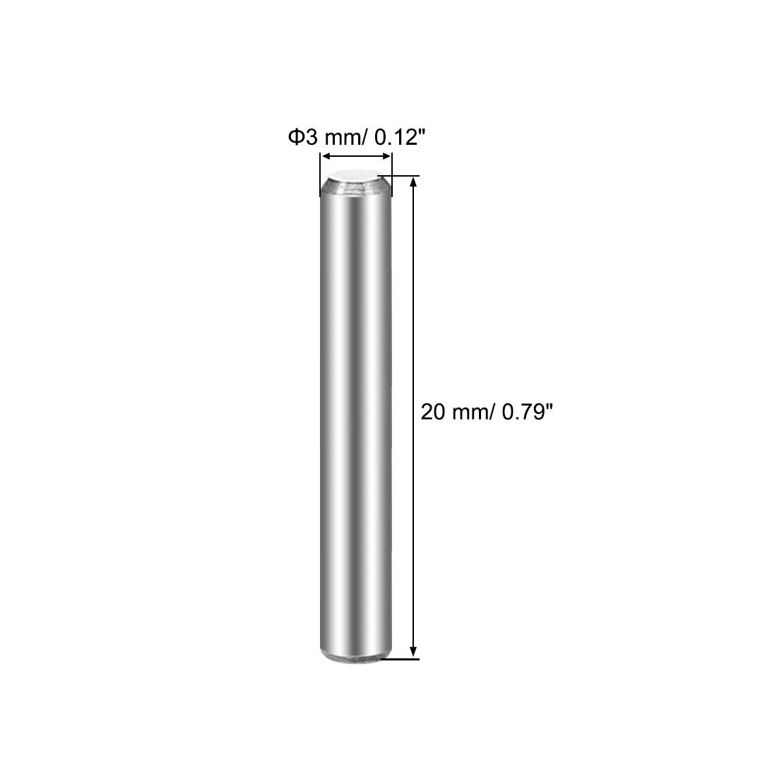 uxcell 25Pcs 3mm x 20mm Dowel Pin 304 Stainless Steel Cylindrical Shelf Support | Обустройство дома