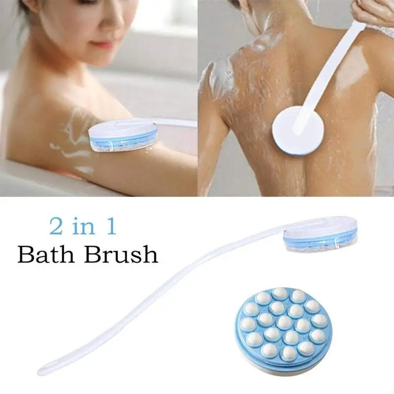 

Multifunctional Long Handler Massaging Bath Brush Body Bath Massager Accessories Cleaning Tools Back O0Z2