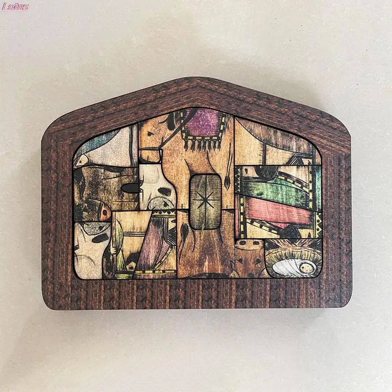 

1 PC Creative Wood Jesus Puzzles Christmas decoration with unique wood burning Design Home decoration Adult Image Accessories