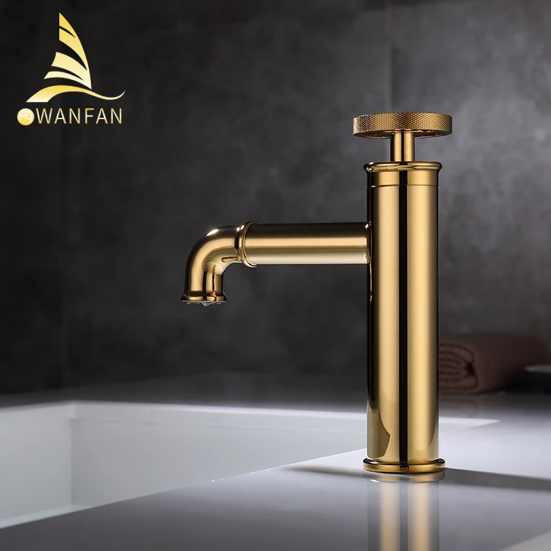 Basin Faucets Retro Industrial Style Matte Black  Brass Crane Bathroom Faucets Hot and Cold Water Mixer Tap torneira WF-20A01K