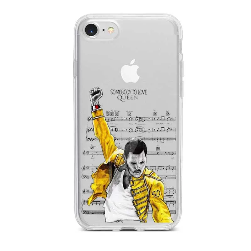 Роскошный чехол для телефона Freddie Mercury Rainha banda Qualidade iPhone 8 7 6 5 4 Plus X XS max 10 силиконовый