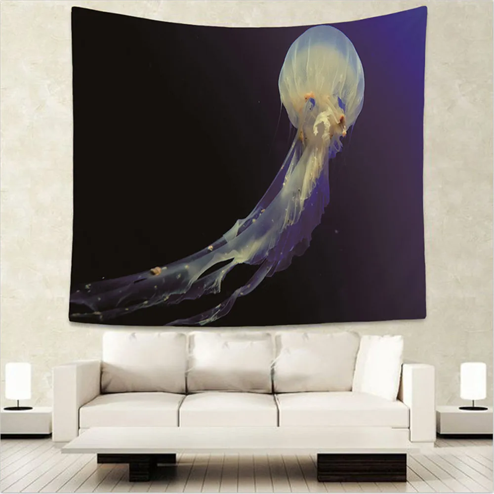 

Polyester large Jellyfish Tapestry Carpet Yoga Mat Sleeping pad Traveling Camping wall hanging Mandala Tapestry