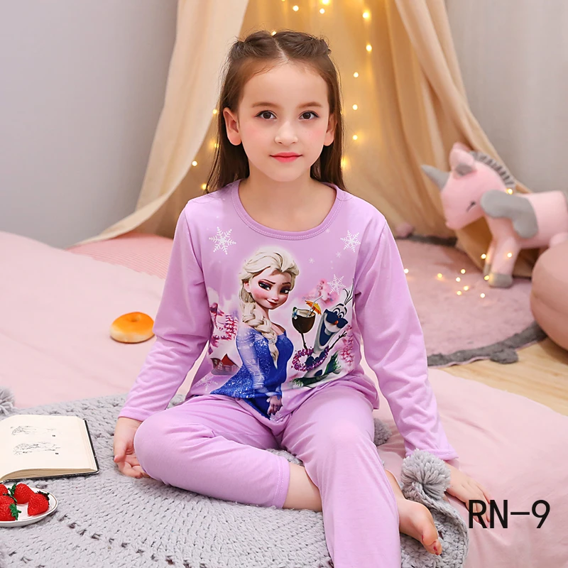 Модная детская пижама с героями мультфильмов комплект одежды для сна отдыха