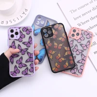 3d cute butterfly relif phone case for iphone 12 pro max mini 11 7 xr xs max 8 plus x shockproof cover protective capa shell