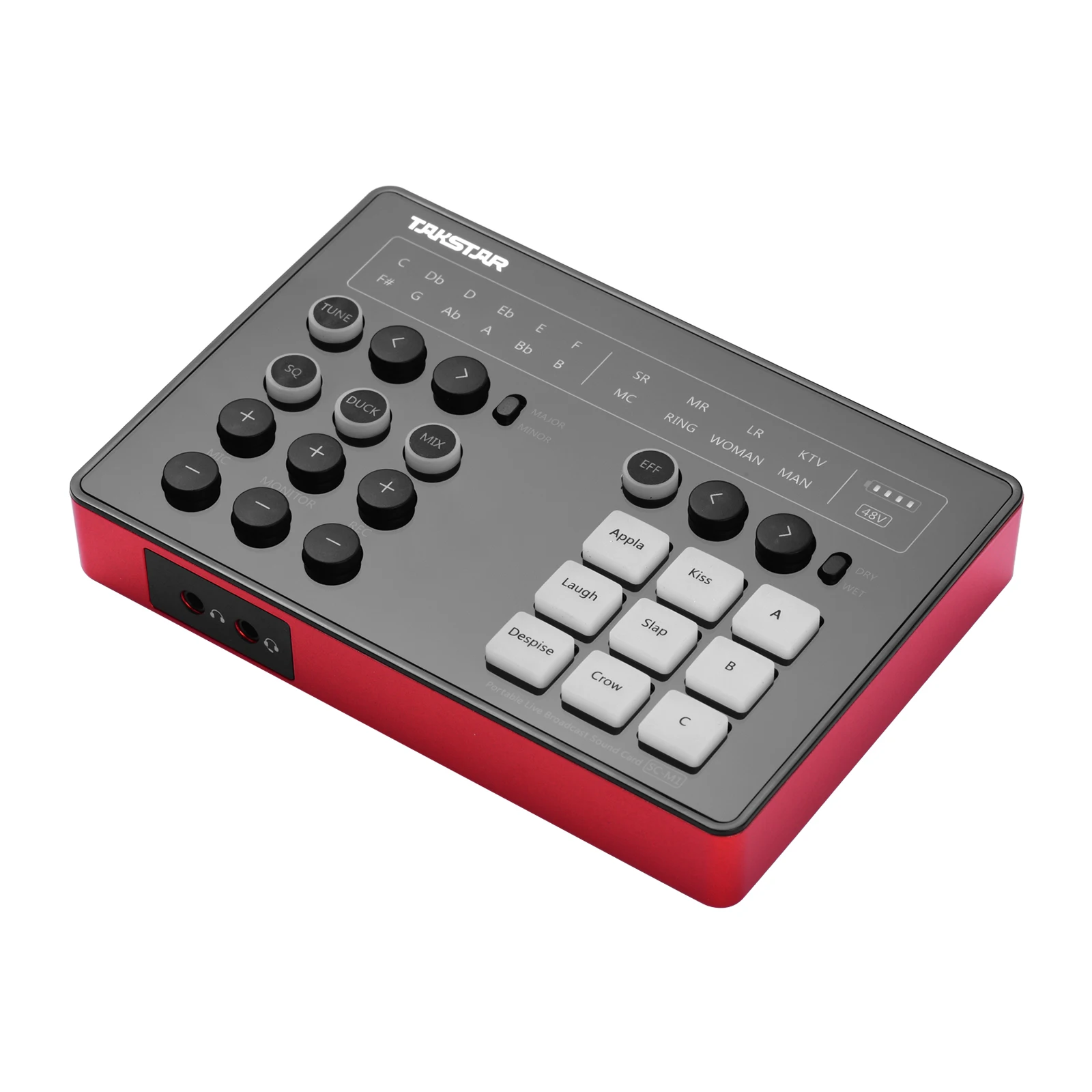 TAKSTAR SC-M1 Портативная звуковая карта для прямой трансляции с DSP телефона планшета