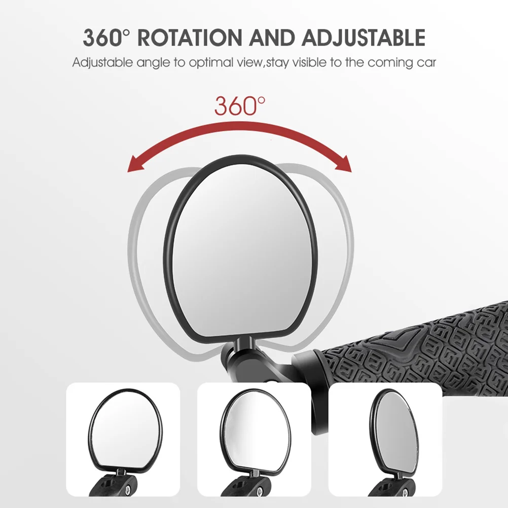 

2 Pcs Cycling Oval Shape Mirrors Bike Rearview Mirror Safety Mirrors